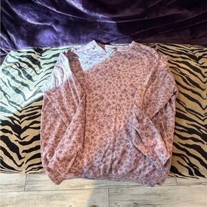 Chic Purple Animal Print Sweater